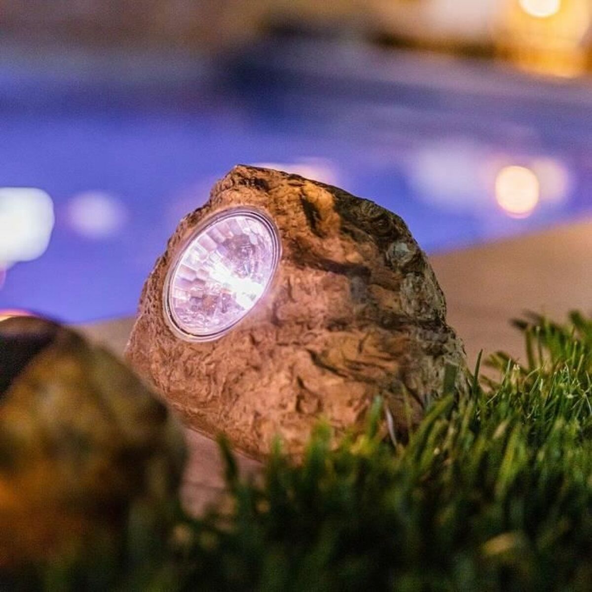 Solcellelampe Lumisky ROCKY BROWN Grå (3 enheder) (3 Dele)